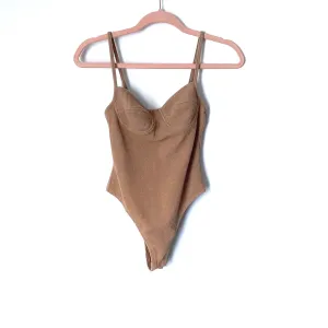 12th Tribe Beige Bra Bodysuit- Size S (Jana)