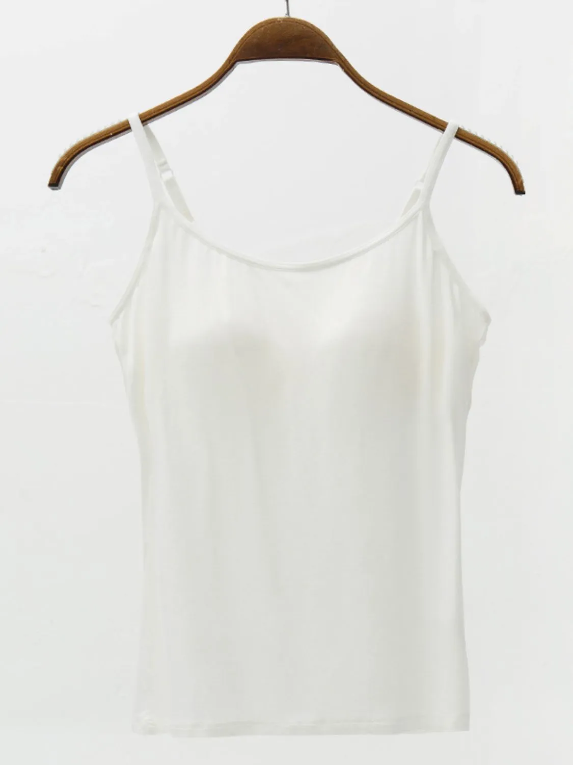 Adjustable Strap Modal Cami with Bra**