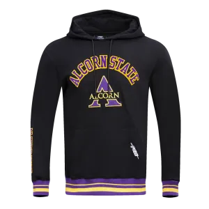 ALCORN STATE UNIVERSITY CLASSIC MEN'S STACKED LOGO PO HOODIE (BLACK)