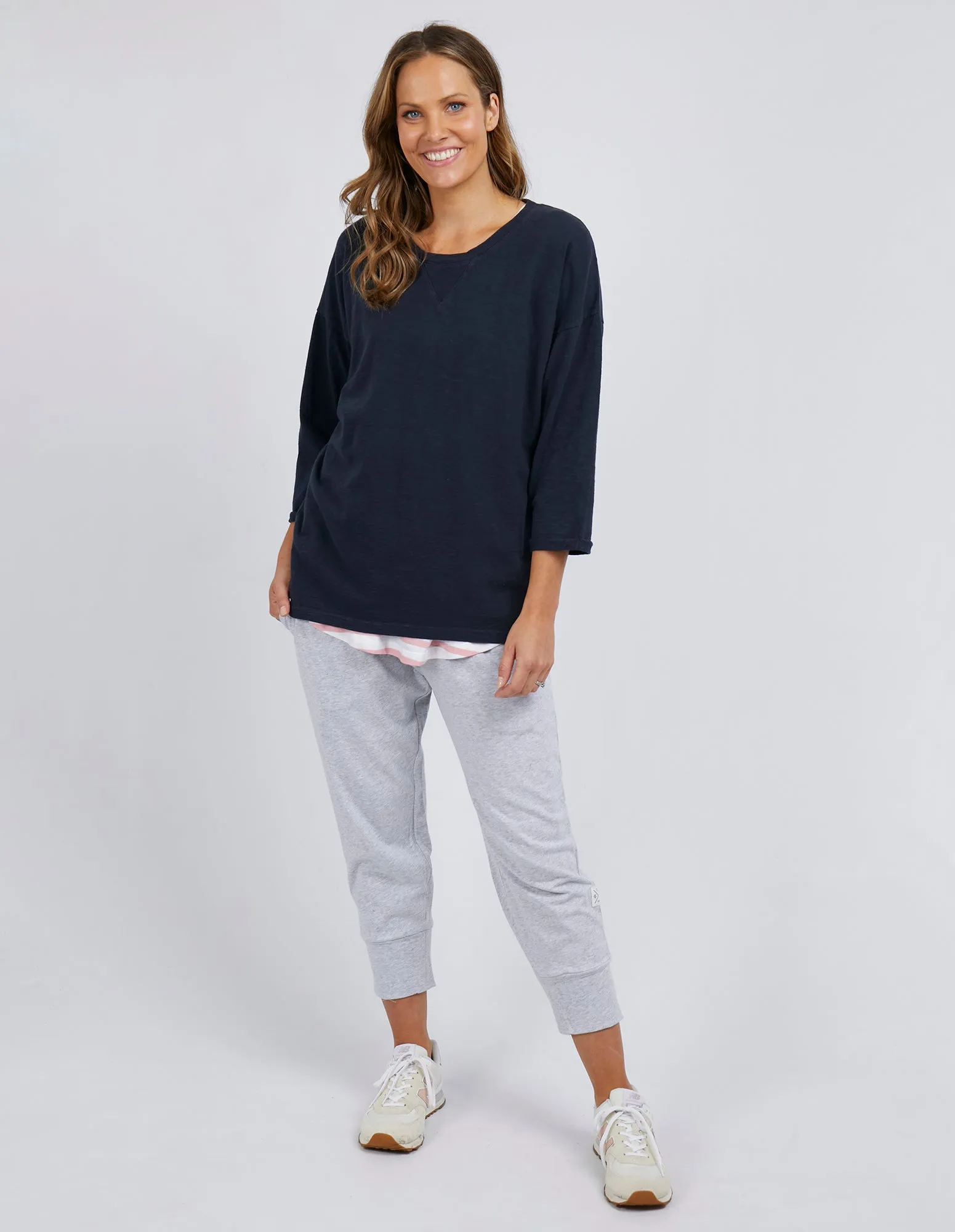 Annie 3/4 Sleeve Navy