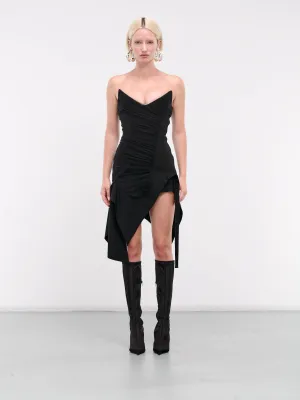 Asymmetric Bustier Dress (24S1RO1564470-BLACK)