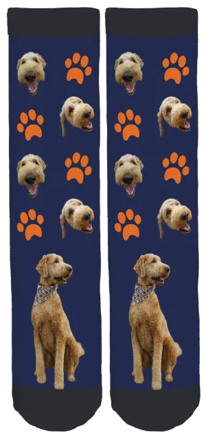 Baxter the Golden Doodle Crew Socks