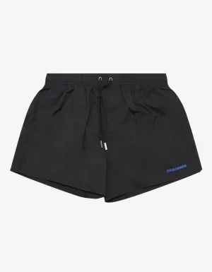 Black Icon Short-Length Swim Shorts -