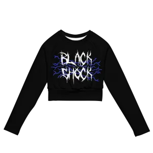 Black Shock Shocking Long-Sleeve Crop Top