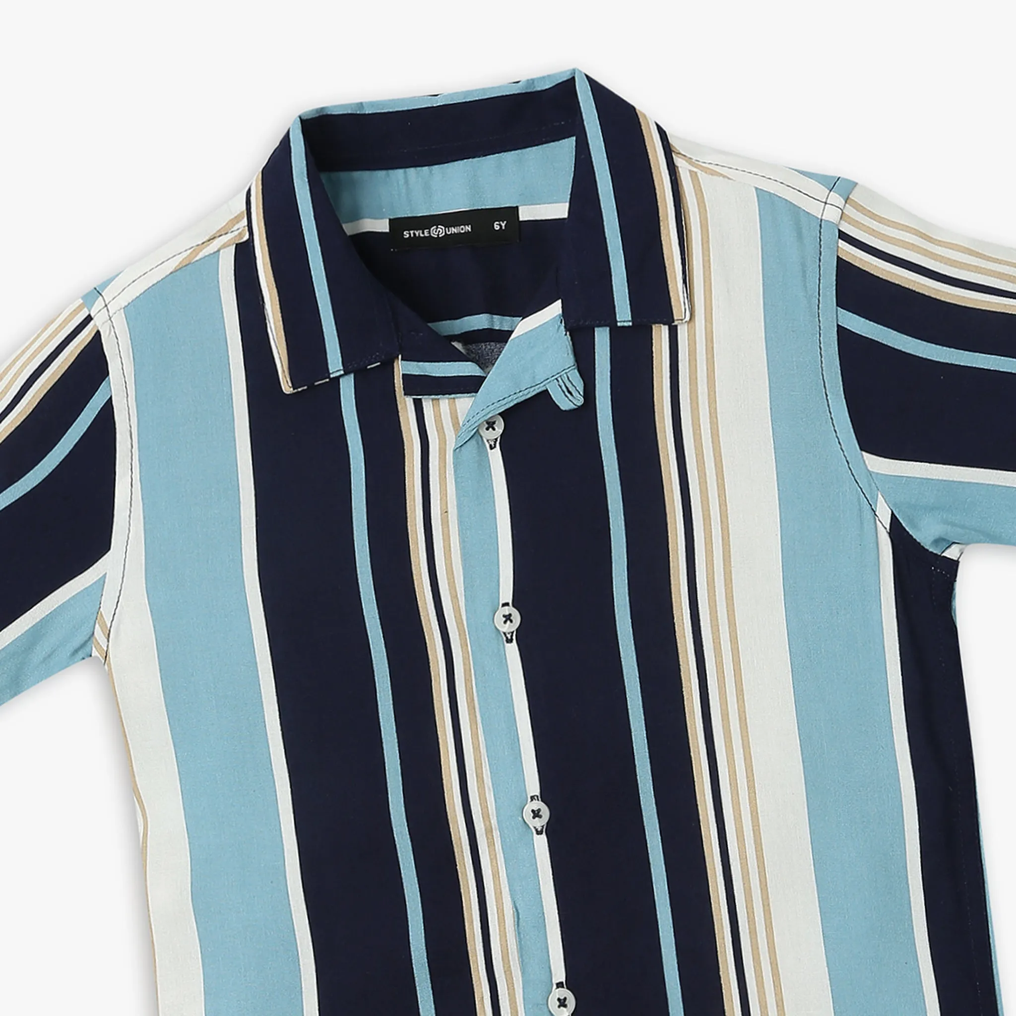 Boy's Regular Fit Striped Shirt