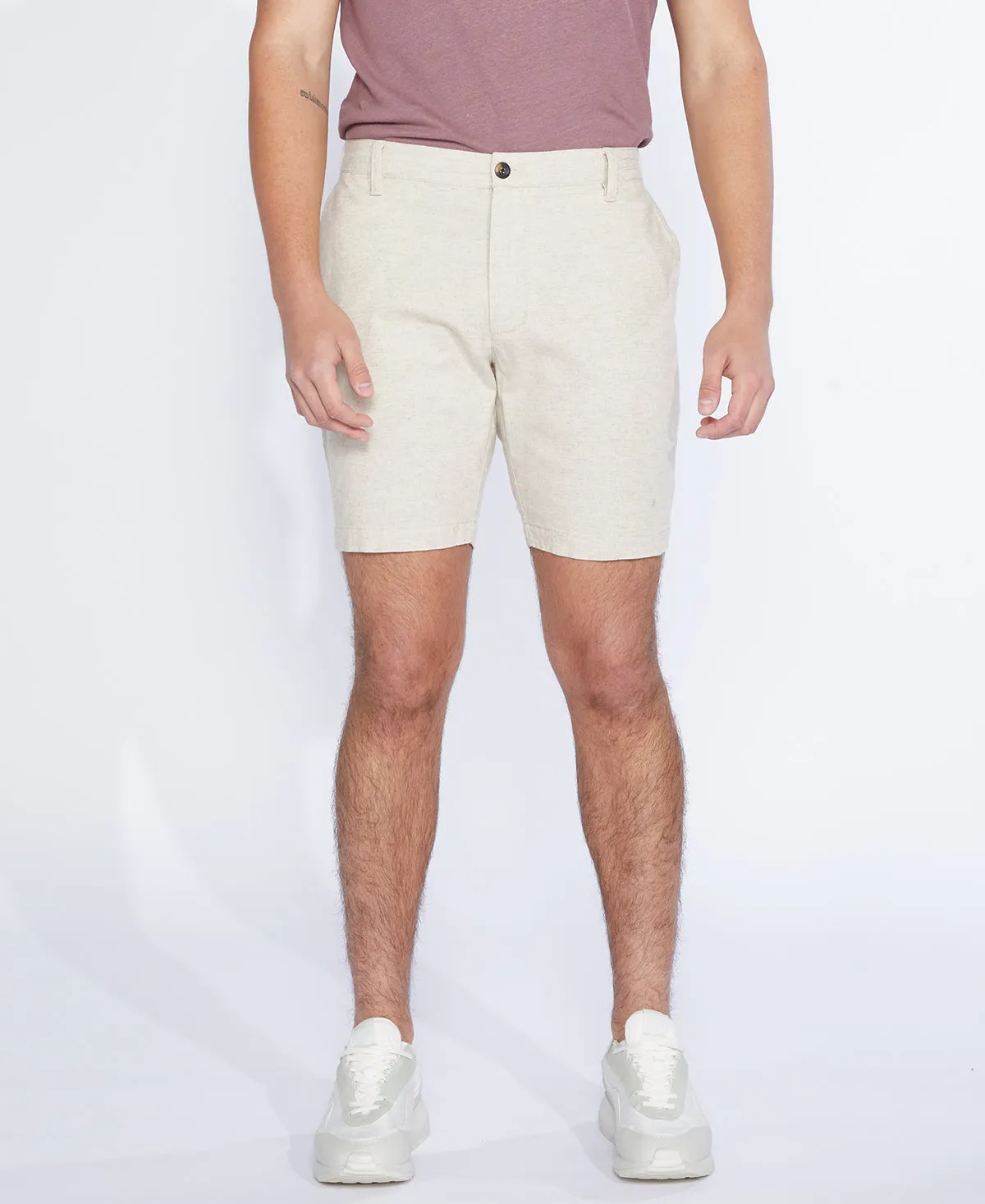 Casablanca Linen Blend Shorts (Stone)