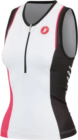 Castelli Women's Core Tri Singlet - White Fuscia Black