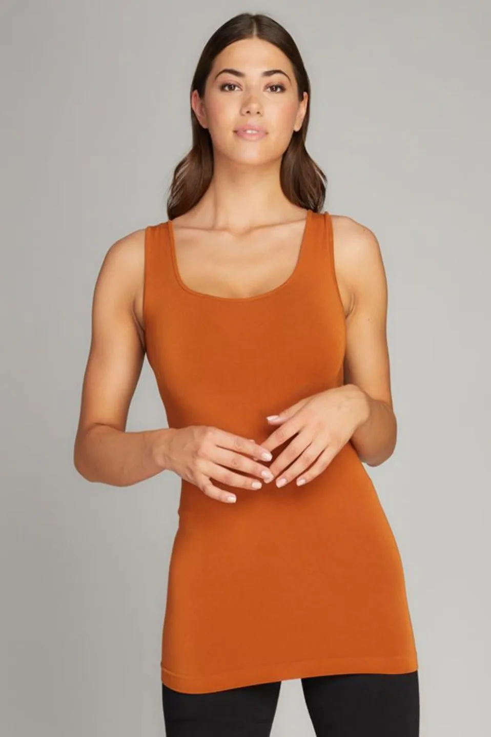 C'est Moi Bamboo Scoop Neck Tank (Ginger)