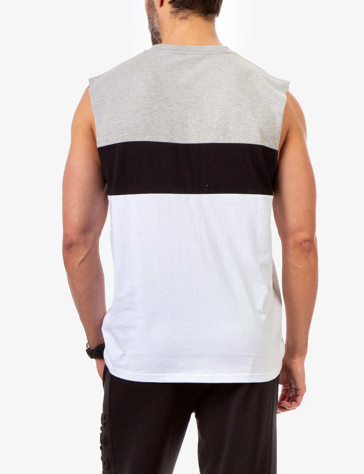 COLORBLOCK WORDMARK MUSCLE TANK