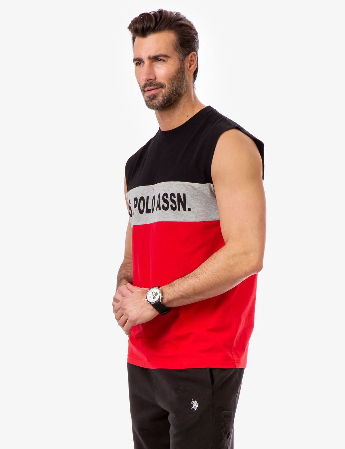 COLORBLOCK WORDMARK MUSCLE TANK