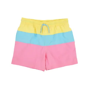 Country Club Colorblock Trunk, Lake Worth Yellow/Brookline Blue/Hamptons Hot Pink