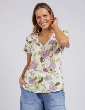 Emmaline Vee Tee Coconut Floral Print