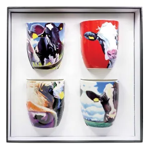 Eoin O'Connor Cows Set of 4 Mugs