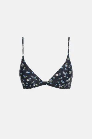 Fleur Floral Bralette Top Black