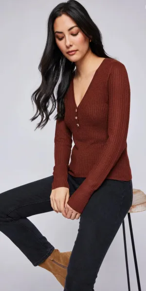 GENTLE FAWN Abigail Waffle Knit Pullover Top