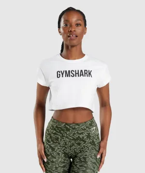 Gymshark Apollo Crop Top - White