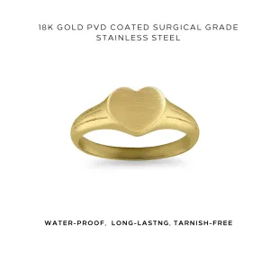 Heart Signet Engraved Ring - Customer's Product with price 35.00