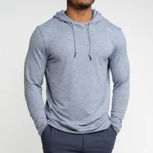 Hesi Performance Hoodie | Heather - Steel Grey/White