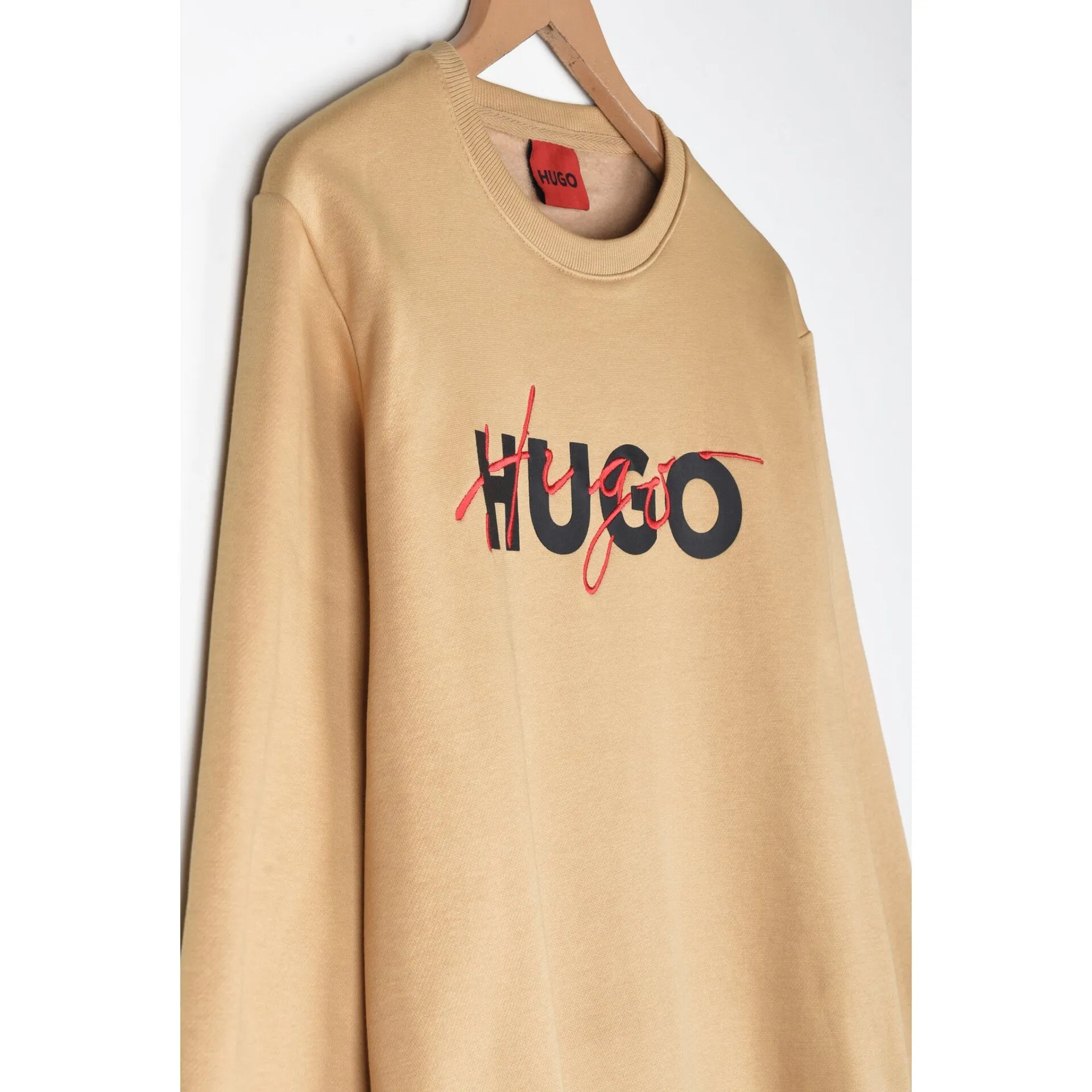 HU - Men 'Beige' Hybrid Logo Fleece Sweatshirt HU597