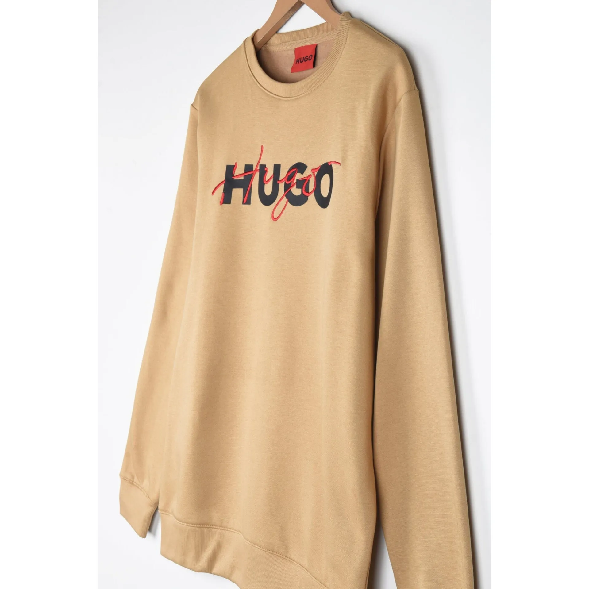 HU - Men 'Beige' Hybrid Logo Fleece Sweatshirt HU597