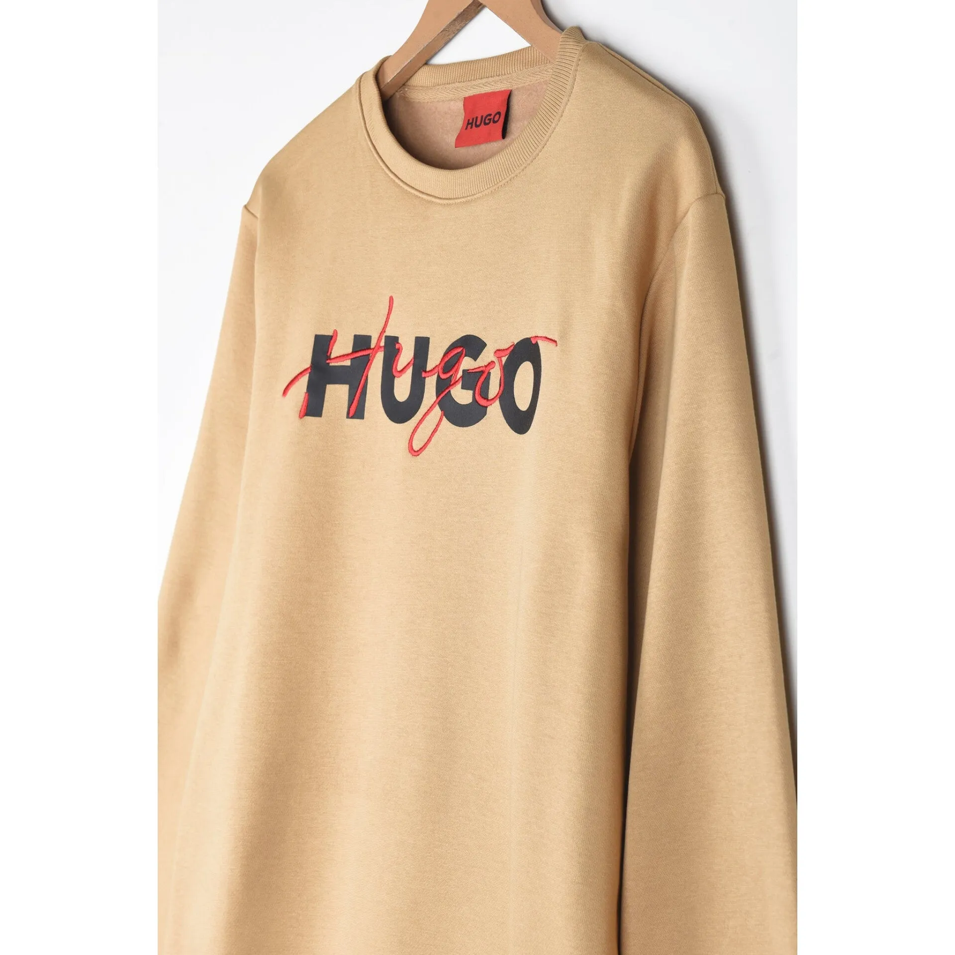 HU - Men 'Beige' Hybrid Logo Fleece Sweatshirt HU597