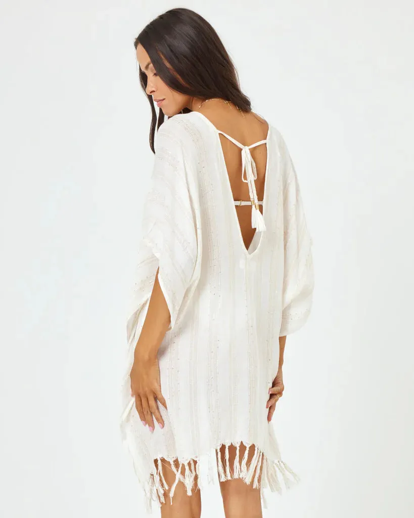 L*Space Women's Seaport Poncho Style Swim Cover Up - Cream