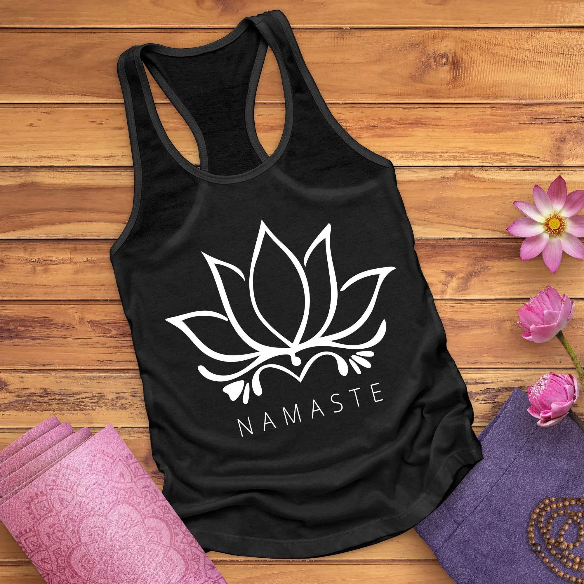 Namaste Lotus Racerback Tank Top