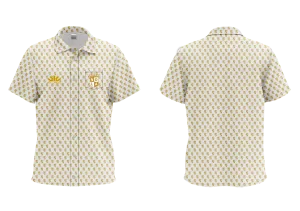 NOLA GOLD White Logo Button Up Shirt