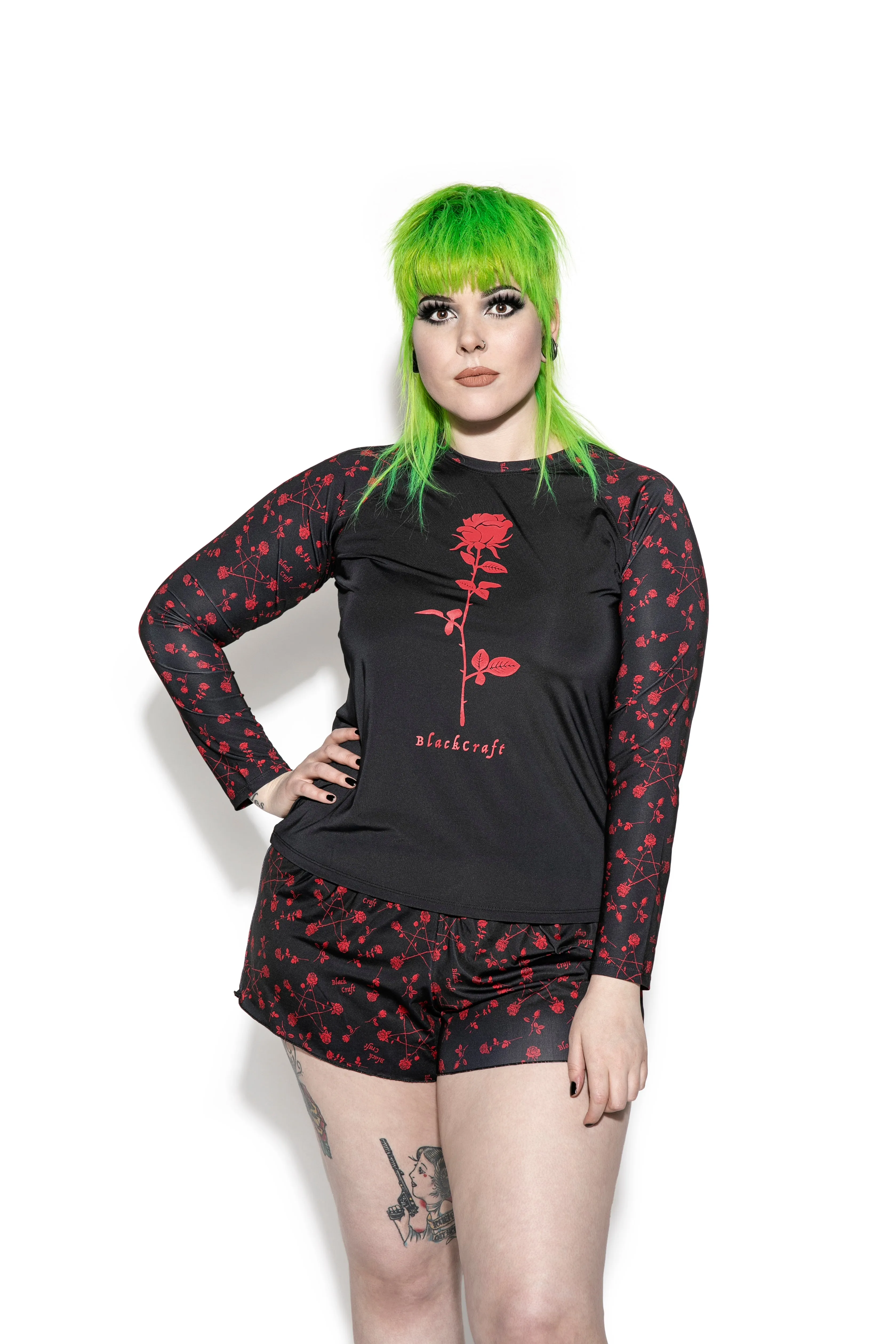 Pentagram Rose Rash Guard