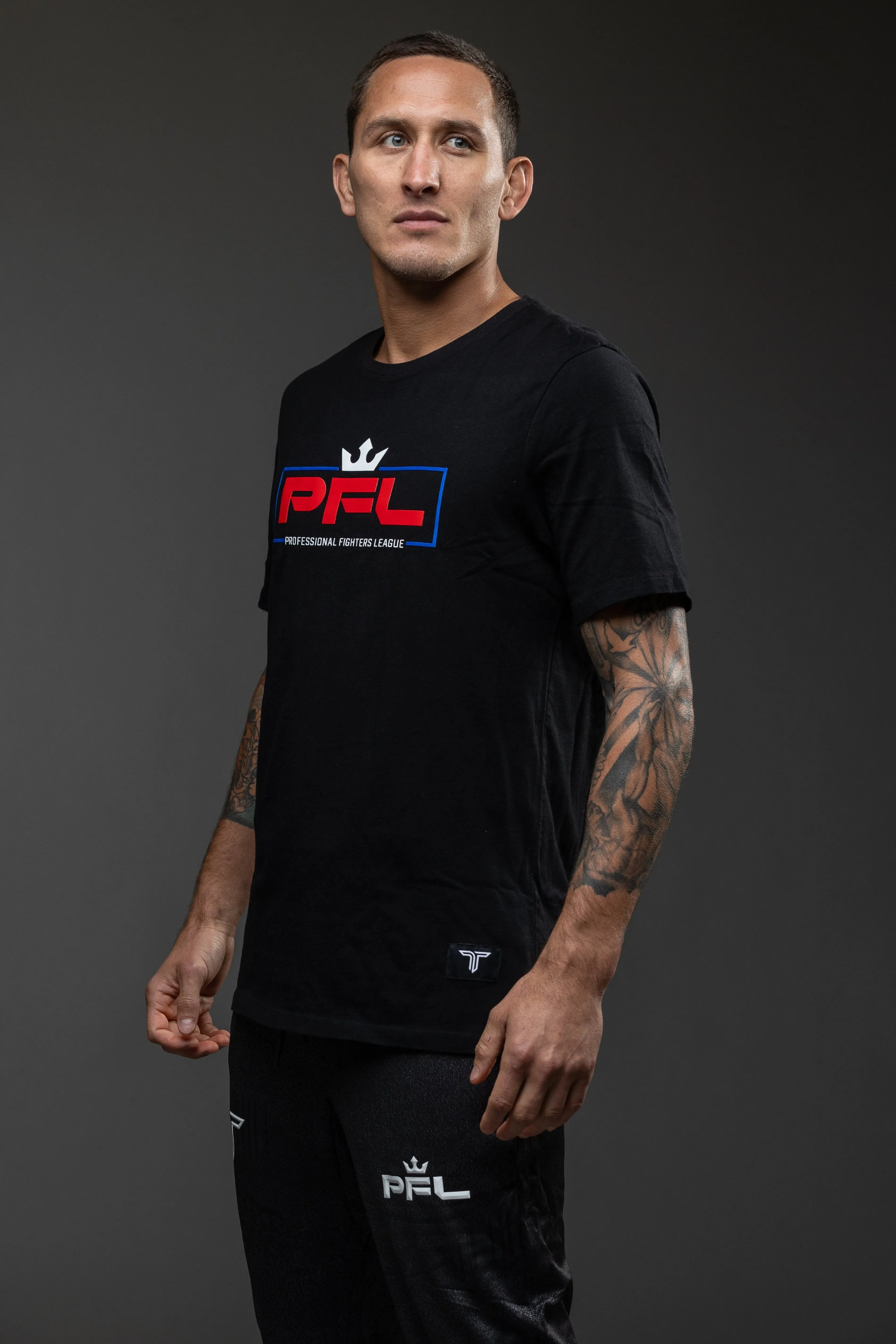 PFL Red Logo T-Shirt - Black