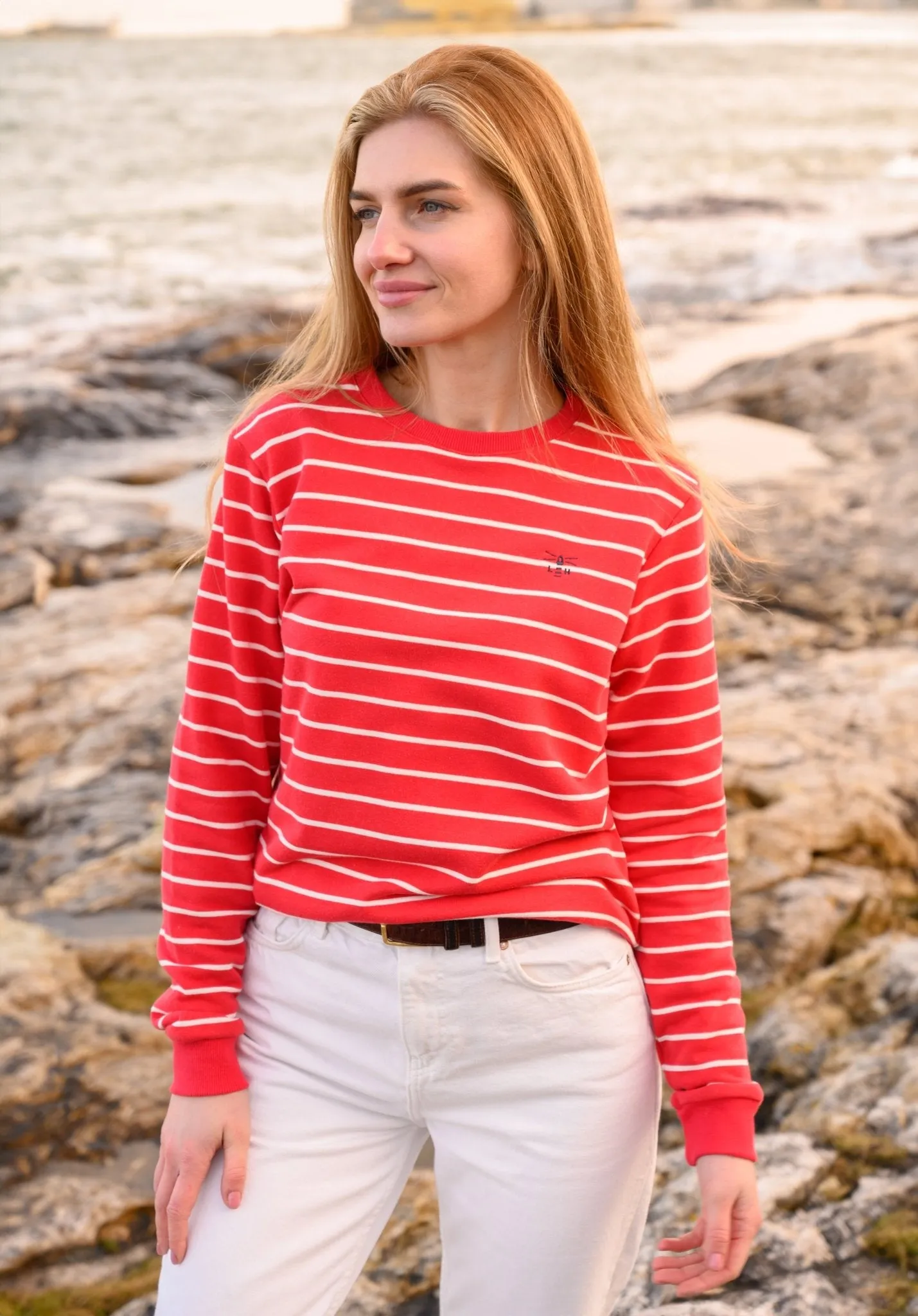 Seaside Jersey - Poppy Stripe