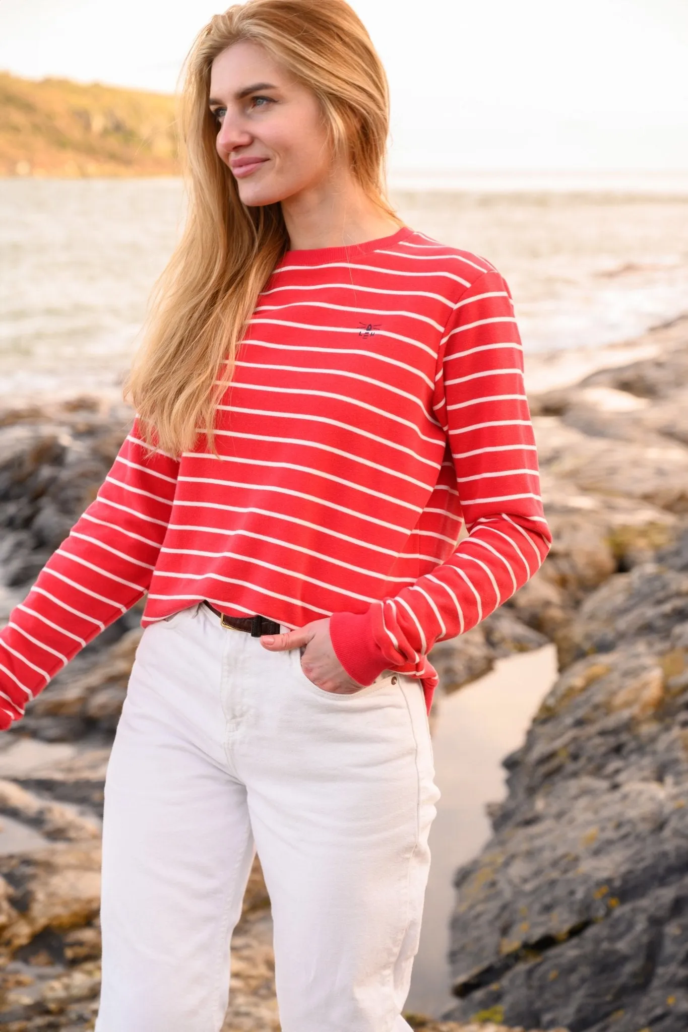 Seaside Jersey - Poppy Stripe