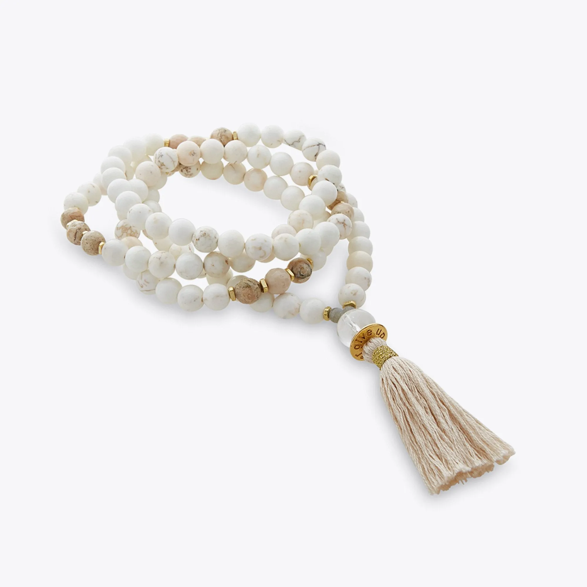 Silver & Sage Peace is the Way Mala