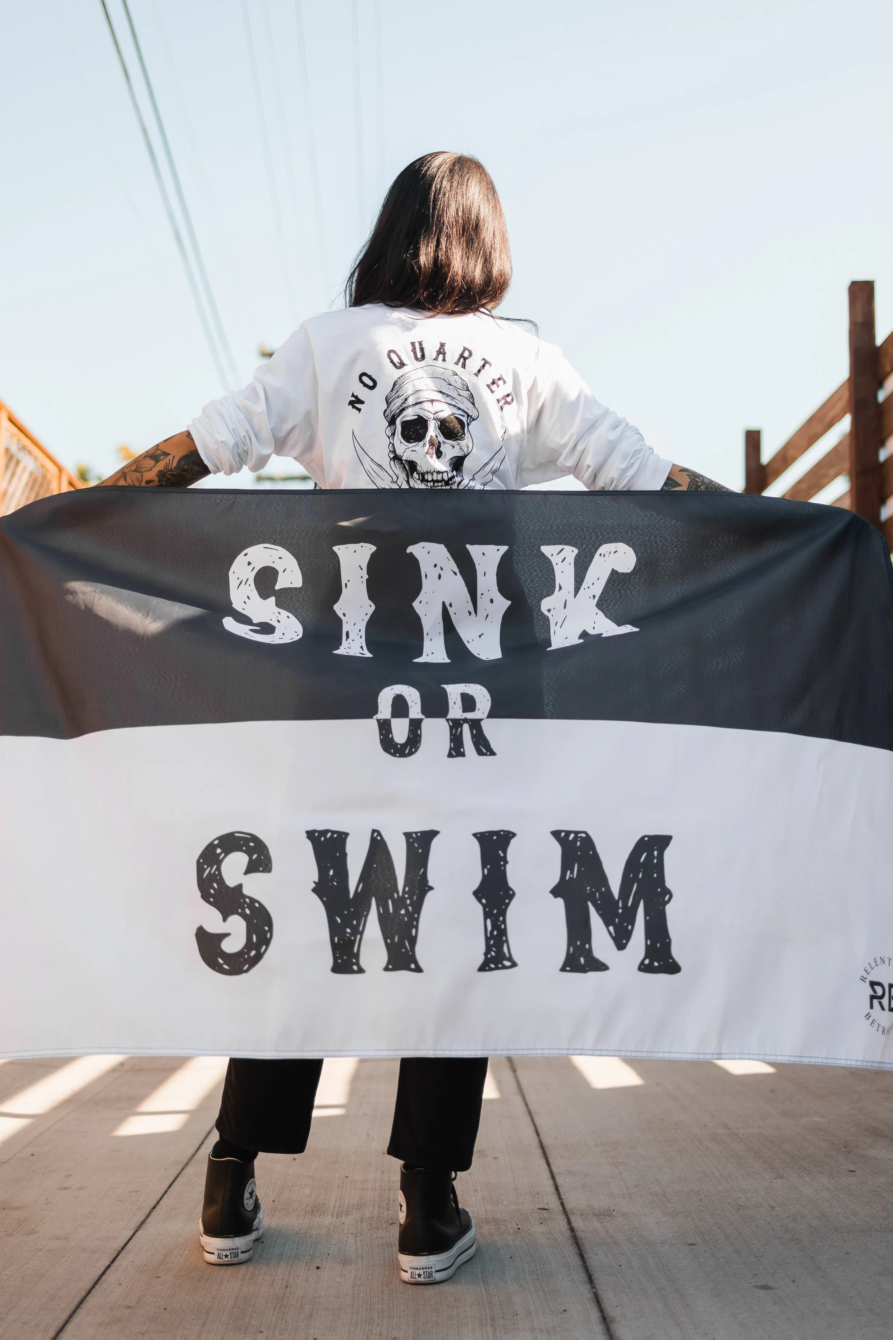 Sink or Swim B/W Flag