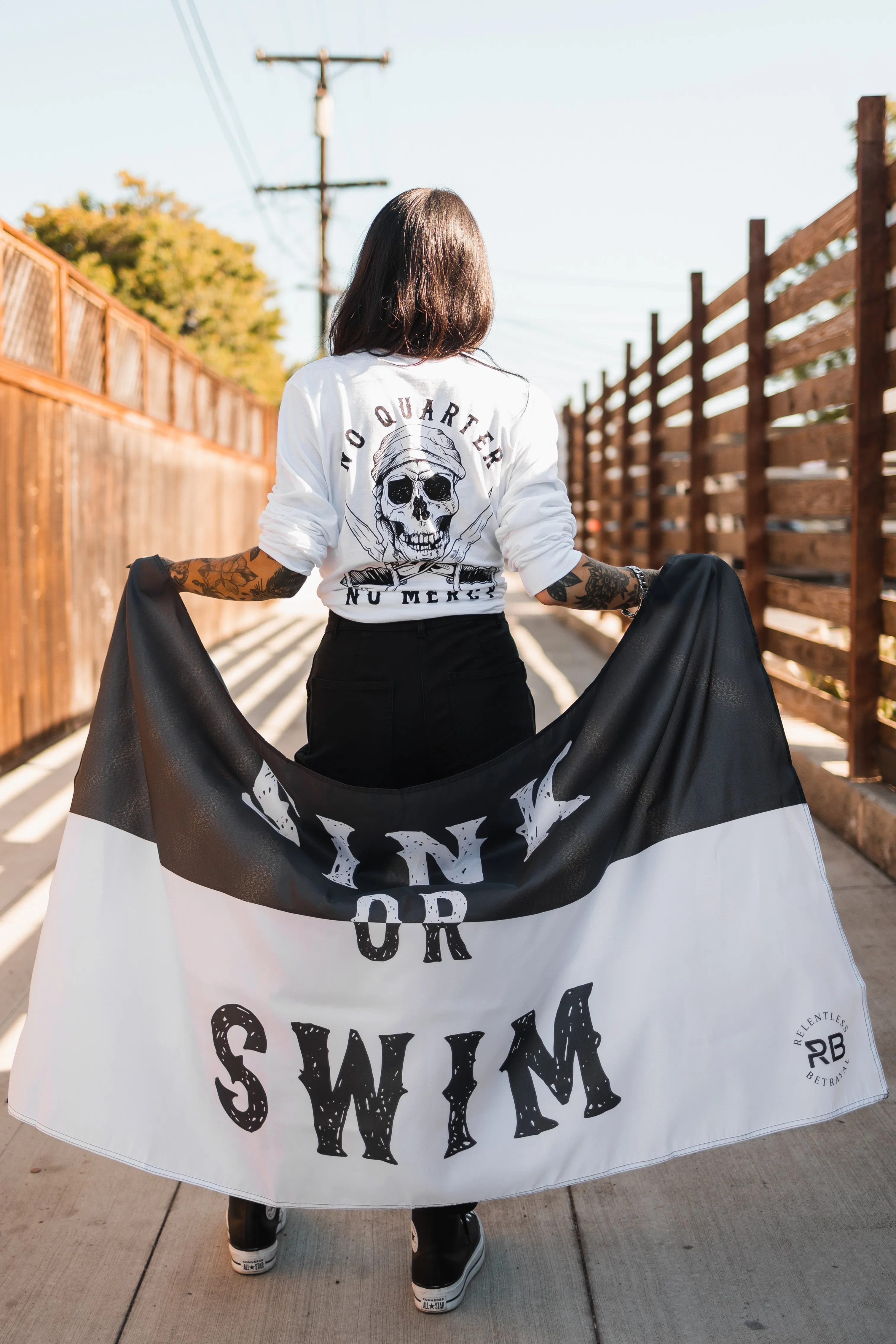 Sink or Swim B/W Flag