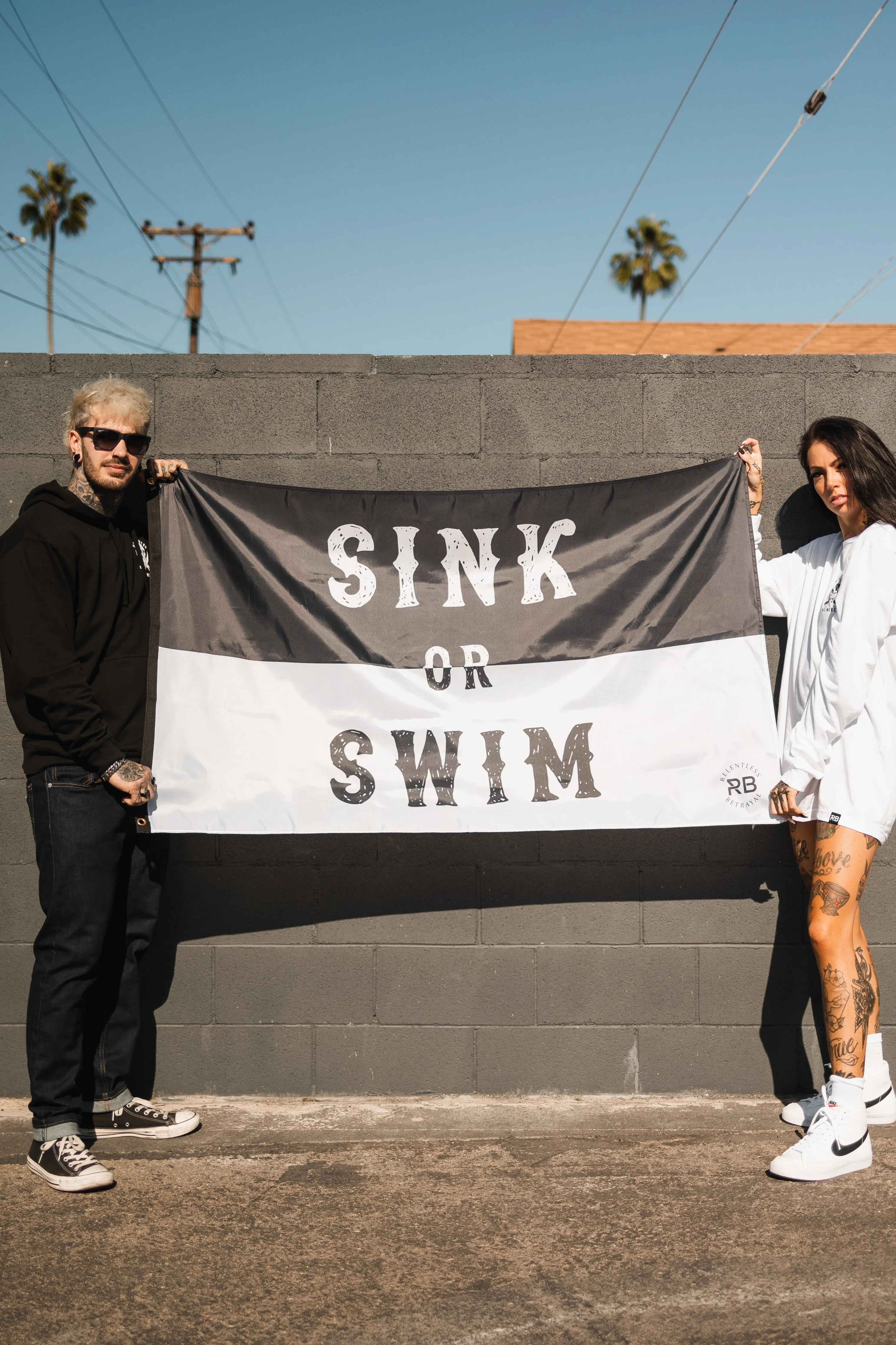 Sink or Swim B/W Flag