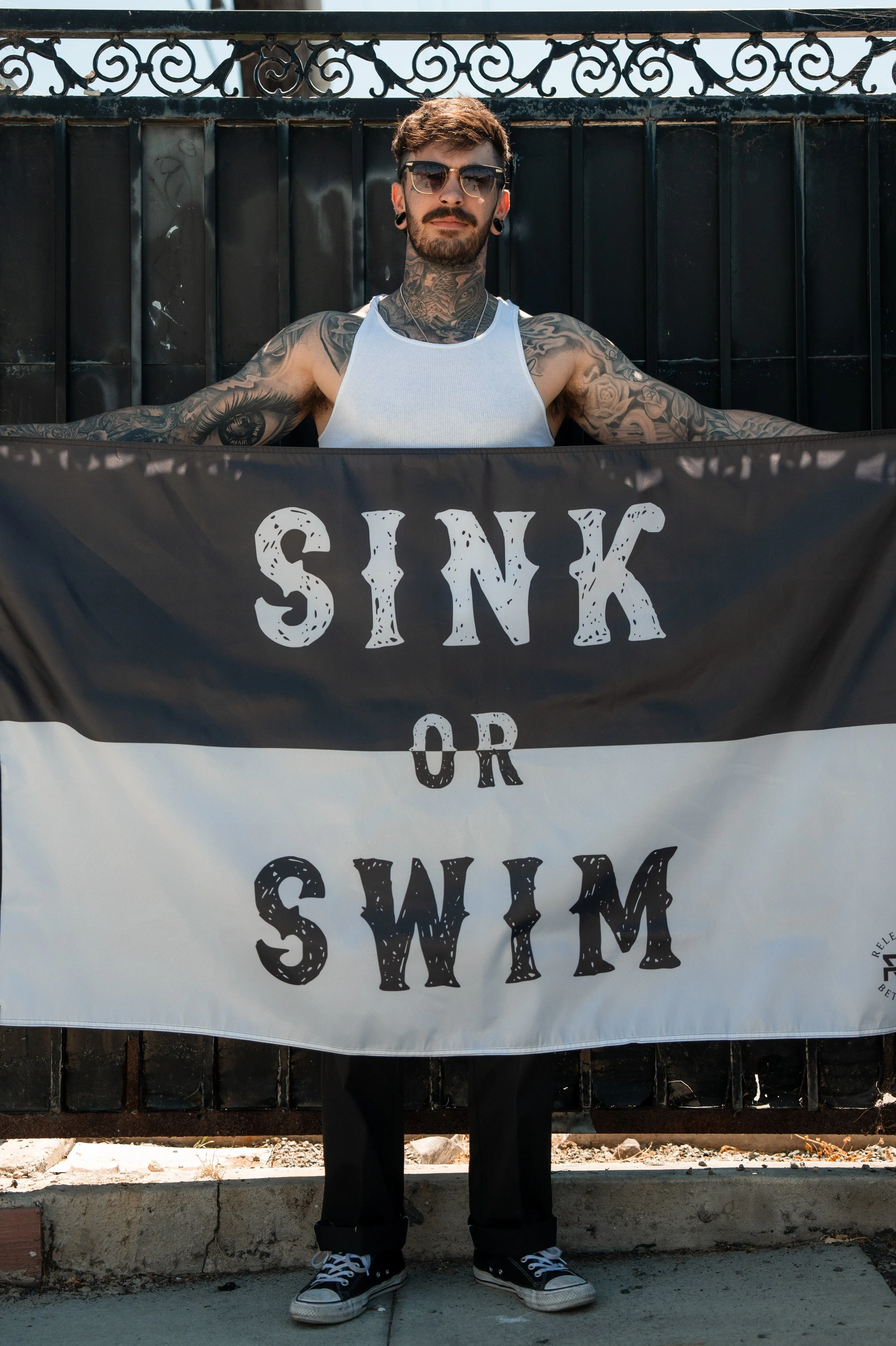 Sink or Swim B/W Flag