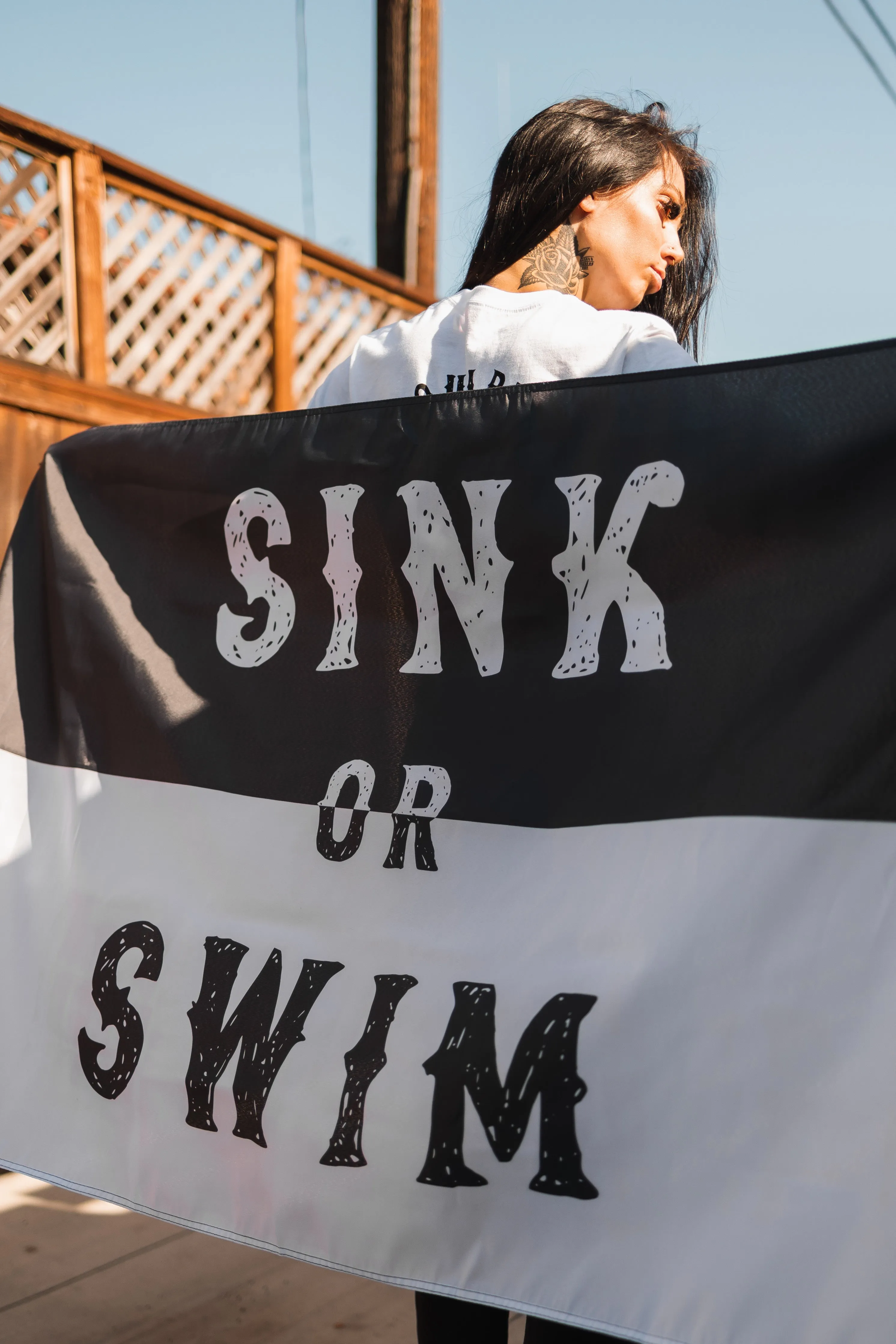 Sink or Swim B/W Flag