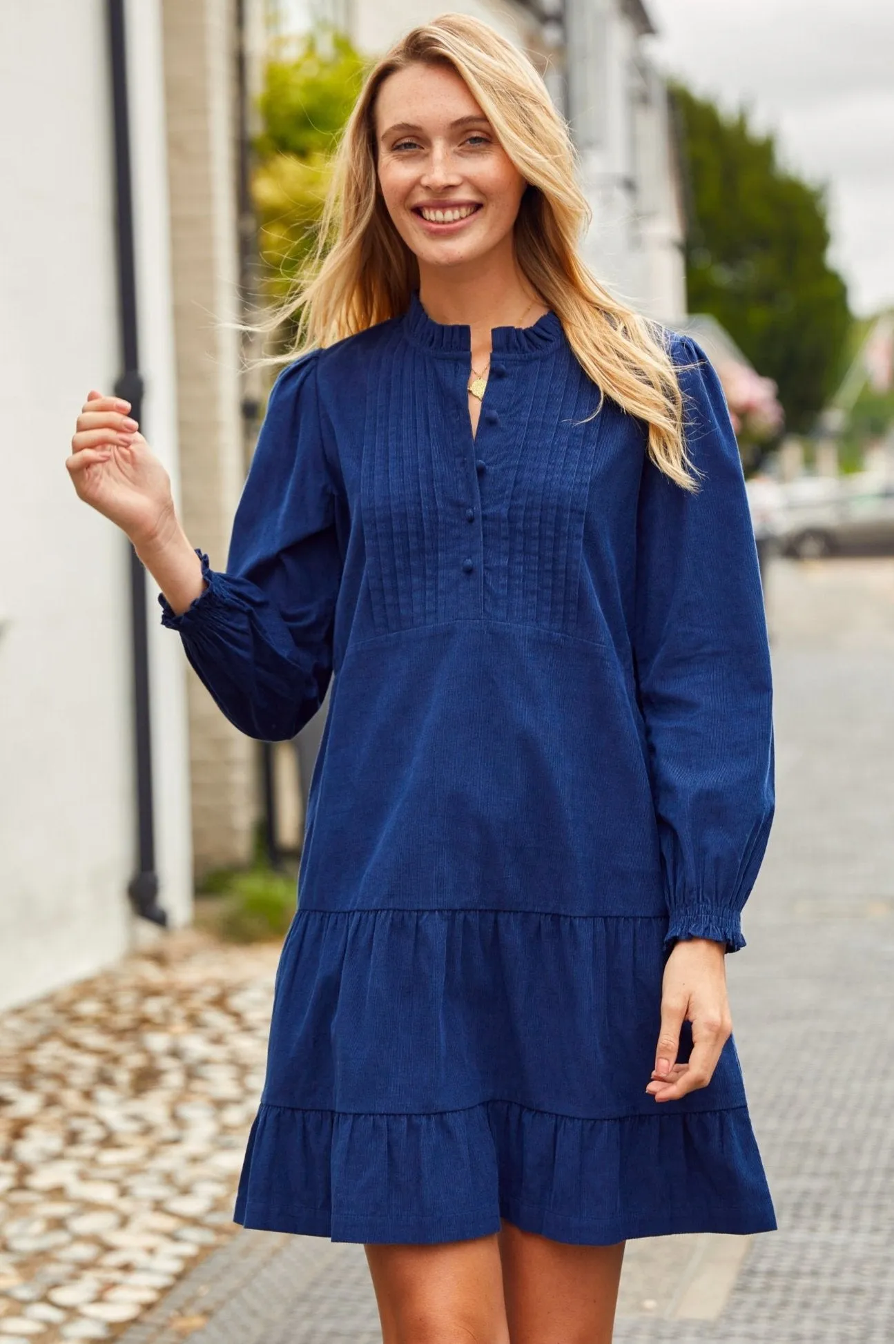 Stema Mini Corduroy Dress | Navy