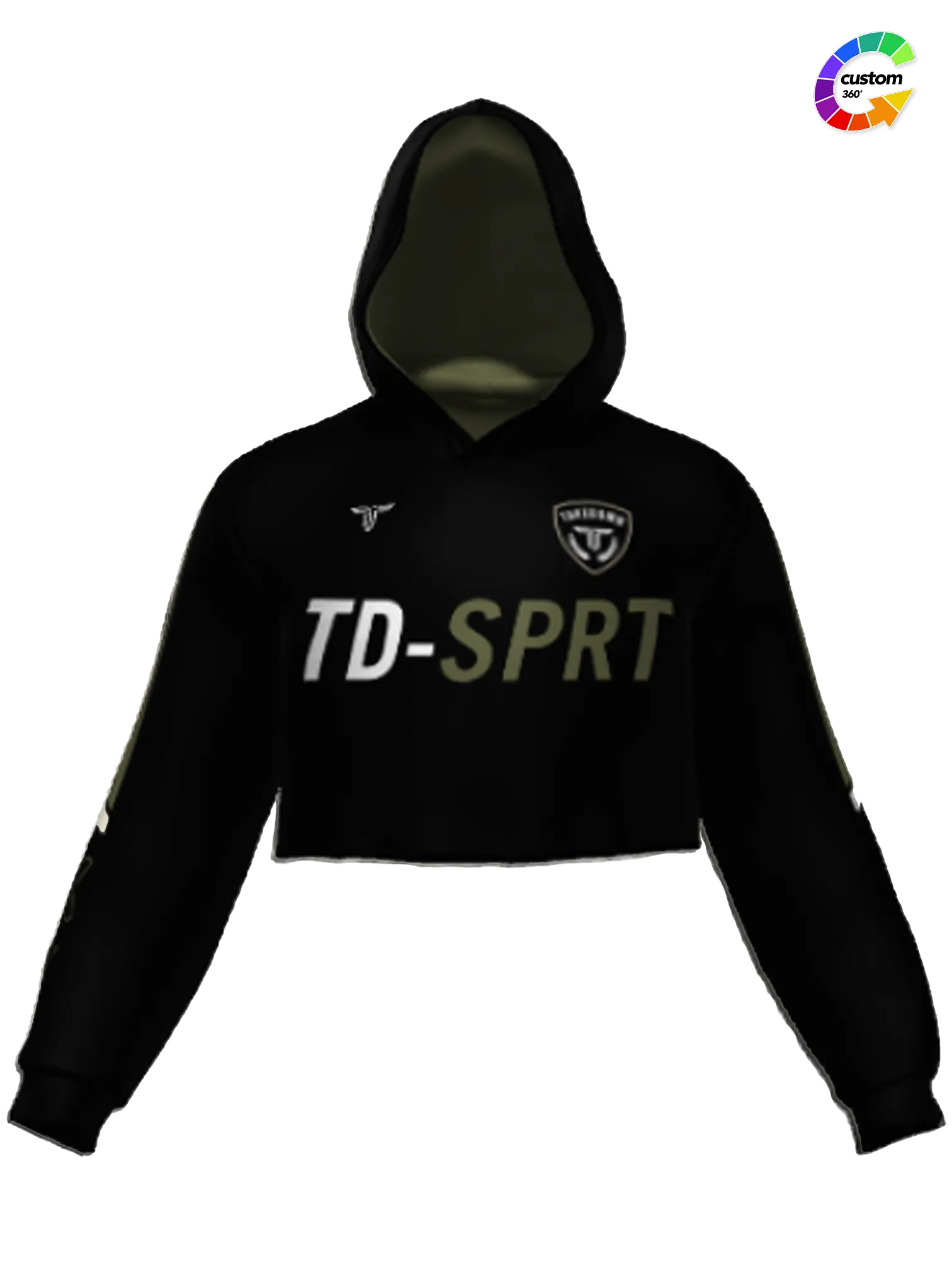 TD-CRPHD-010 360° Custom Cropped Hoodie