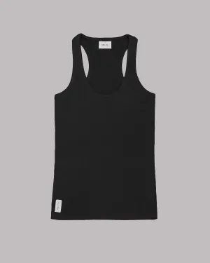 The Black Ribbed Tank Top