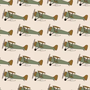 Vintage Planes - Sage   Stone Collection